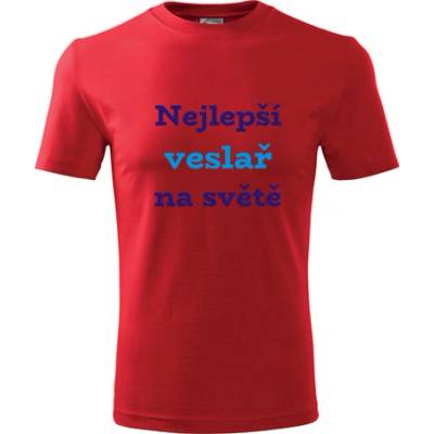 Tričko nejlepší veslař na světě dárek pro veslaře červené