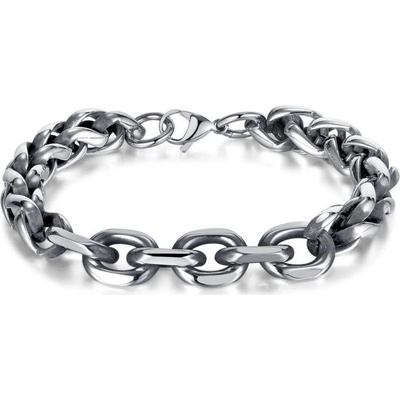 Impress Jewelry náramek z chirurgické oceli Punk Keel stříbrný GS1461