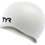 Tyr плувна шапка tyr wrinkle-free silicone youth cap бял