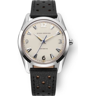 Nivada Grenchen Antarctic Eggshell Beige Black Racing Strap