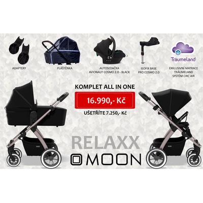 Moon Trojkombinácia RELAXX ALL IN ONE s doplnkami a bázou Black 2024