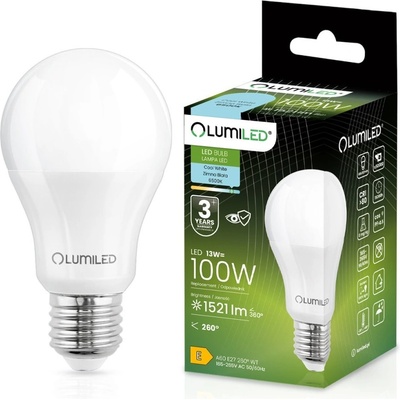 Lumiled LED žiarovka E27 A60 13W = 100W 1521lm 6500K Cold 260°