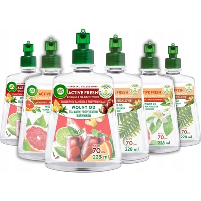 Air Wick Active Fresh Oceanický vánok Biele kvety Kvet bavlny 6 x 228 ml