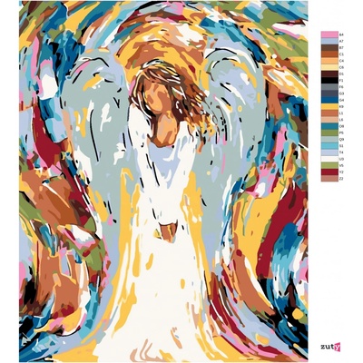 Zuty Malování podle čísel BAREVNÝ ANDĚL
