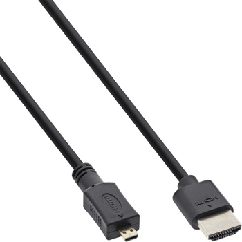 InLine 17533D HDMI кабел 0, 3 м HDMI тип A (стандартен) HDMI тип D (микро) Черен (17533D) (17533D)