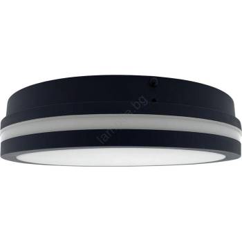 Baterie Centrum Led Плафон за баня със сензор ellÉ led/24w/230v Ø 26 см ip54 антрацит (bc0678)