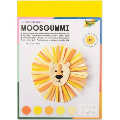Moosgummi pěnová guma 10 listů odstíny žluté - 3 balení