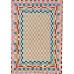 Flair Rugs Килим със смес от вълна 180x230 cm Checkered Border - Flair Rugs (503119381711)