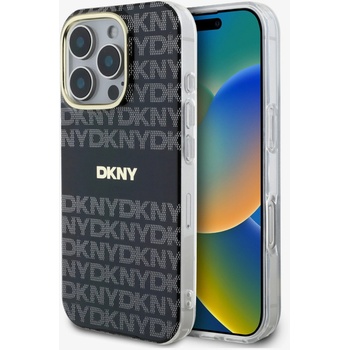 DKNY PC/TPU Повтарящ се модел с тонални ивици Magsafe заден капак за iPhone 16 Pro Black DKNY | Lilav | МЪЖЕ | UNI
