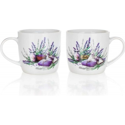 Banquet Sada keramických hrnků LAVENDER 2 x 360 ml