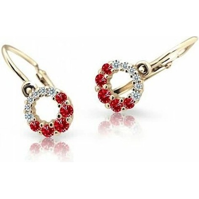 Cutie Dětské náušnice Jewellery C2154-RUBY DARK