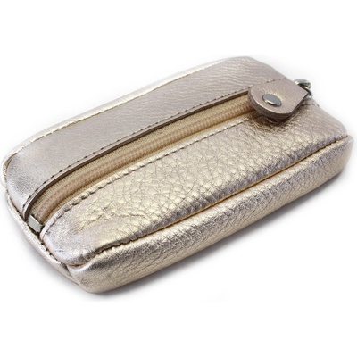 Klíčenka Růžovozlatá kožená se zipovou kapsou 619 2418 01