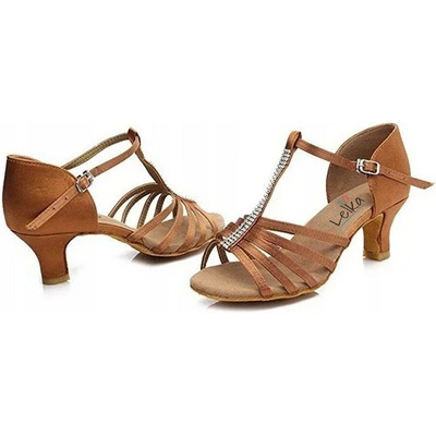 Lelka taneční obuv pro latino 227 - 5 cm brown – Zboží Dáma