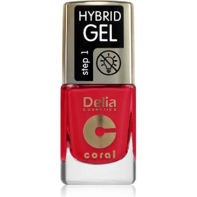 Delia Cosmetics Coral Nail Enamel Hybrid Gel gelový lak na nehty odstín 145 11 ml