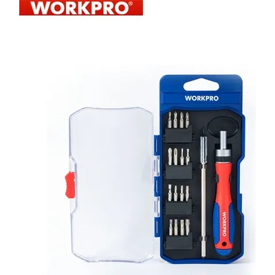 WORKPRO Комплект тресчота ръкохватка с битове 18 части / Workpro W021181 / (HGS W021181)