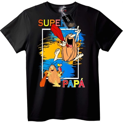 NOONEBRAND Тениска Super Dad - 7XL, White