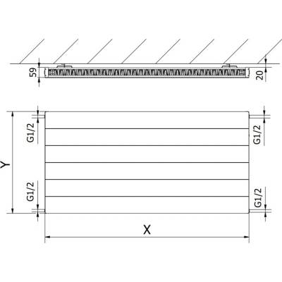 Mexen Line CL11 W411L-050-060-00 500 mm x 600 mm