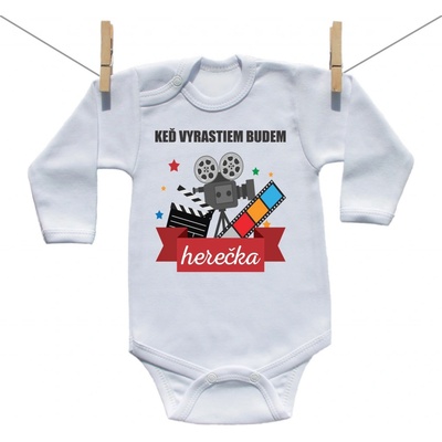 Boodyy Body s dlhým rukávom Keď vyrastiem budem herečka