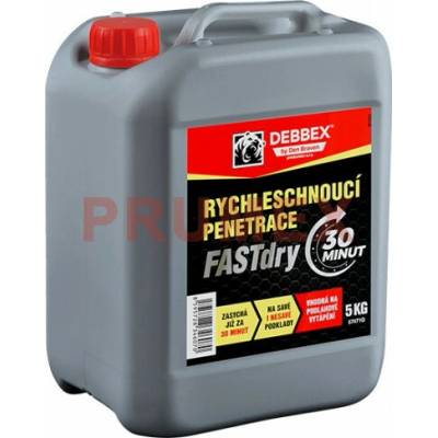 Debbex Rychleschnoucí penetrace FASTdry - 5 kg transparentní, kanystr