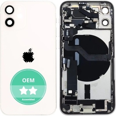Kryt Apple iPhone 12 Mini Zadní Housing s Malými Díly bílý
