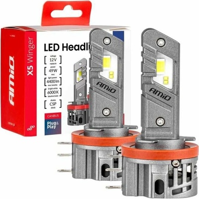 AMIO LED H15 2 × 24,5 W – biela (pätica PGJ23t-1), sada 2 ks LEDH15B2S