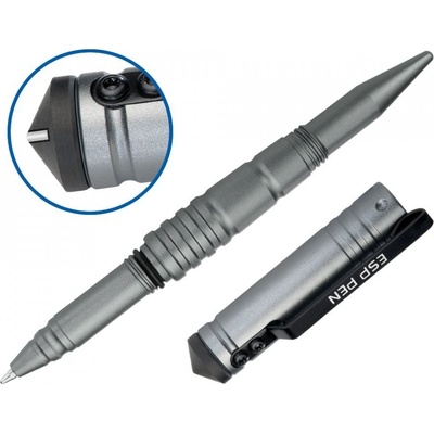 Taktické pero ESP se skrytým hrotem barva titan – Zboží Dáma