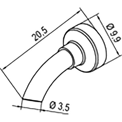 Ersa 0472ER horkovzdušná tryska horkovzdušné trysky Velikost hrotů 3.50 mm Délka hrotů 20.50 mm Obsah 1 ks