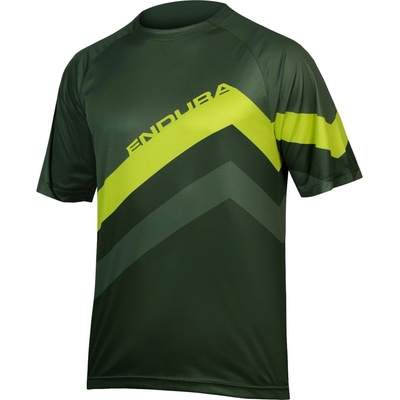 Endura SingleTrack Core Print T forest green pánský