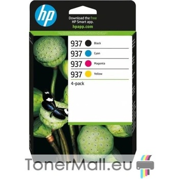 HP Комплект 4 бр. мастилени касети HP 937 Black/Cyan/Magenta/Yellow, 6C400NE