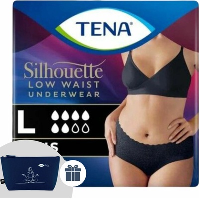 TENA Silhouette Plus dámska inkontinenčná bielizeň s nízkym pásom L 10 ks čierna