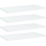 vidaXL Рафтове за етажерка, 4 бр, бели, 40x20x1, 5 см, инженерно дърво (805138)