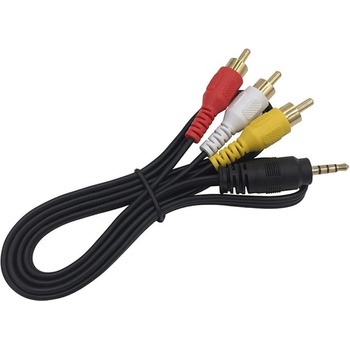 Royal Кабел Royal CABLE-537, от 4-pin AUX(м) към 3x RCA(м), 1.5m, черен