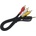 Royal Кабел Royal CABLE-537, от 4-pin AUX(м) към 3x RCA(м), 1.5m, черен