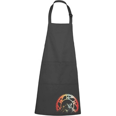 Dobrý Triko Zástěra s potiskem Horská jízda Antracitová