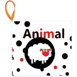 Man Yuk Toys Черно-бяла бебешка книжка с животни (026-13a)