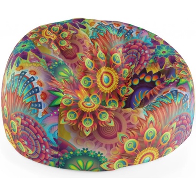 Sablio sedací vak Cocoon Barevné obrazce 115 x 75 cm x 45 cm