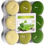 BISPOL Ароматни чаени свещи Bispol Aura - Green Tea, 18 броя (p15-18-83)