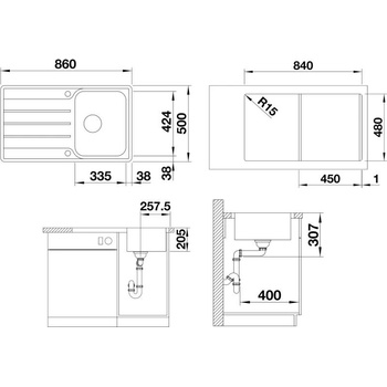 Image 1 of BLANCO LEMIS 45 S-IF (523030)