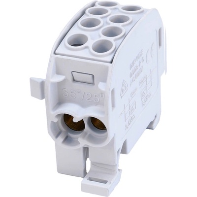 ELMARK КЛЕМЕН БЛОК ЗА din ШИНА 2Х25ММ2/2Х35ММ2, СИВ (81502002)