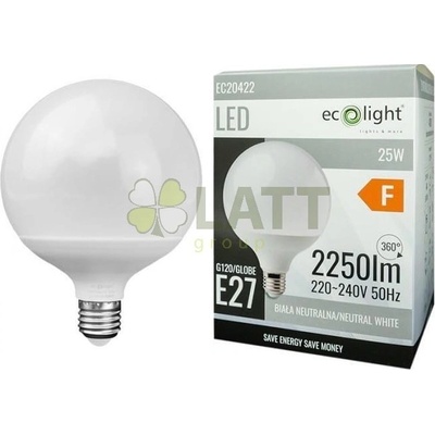 ECO LIGHT LED žárovka G120 E27 25W neutrální bílá