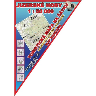 Jizerské hory – mapa na šátku