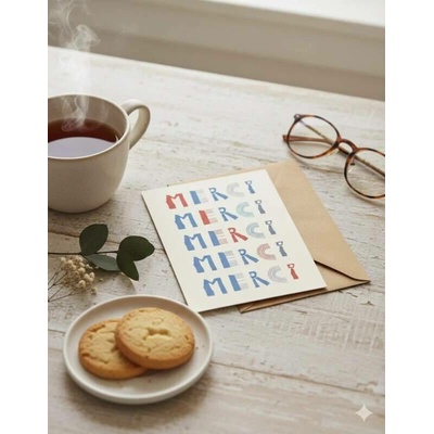 Paper Collective Merci Folded A5 Art Card