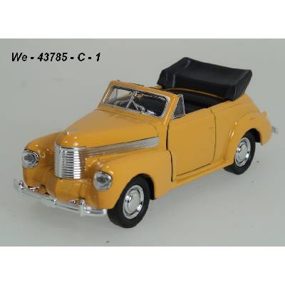 Welly Opel 1938 Kapitan convertible yellow code 43785C modely aut 1:34