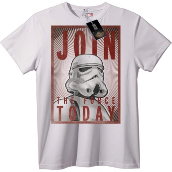 NOONEBRAND Тениска Star Wars Присъедини се към Силата - L, White