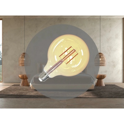 NEDES LED Stmievateľná žiarovka FILAMENT G125 E27/12W/230V 2000K ND4075