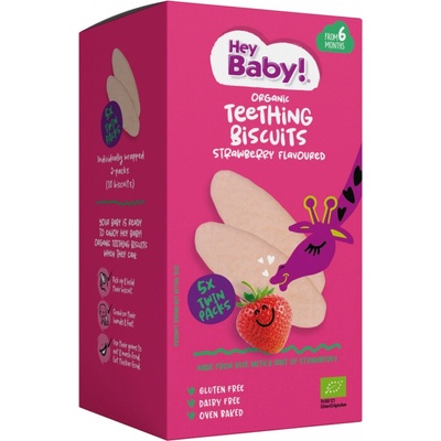 Hey Baby! Sušienky s jahodovou príchuťou, 20 g