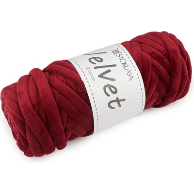 Stoklasa Příze Marshmallow silná Velvet Ø10 mm 500 g Balení: 1 ks, Varianta: 4 (047) červená tmavá 4 (047) červená tmavá