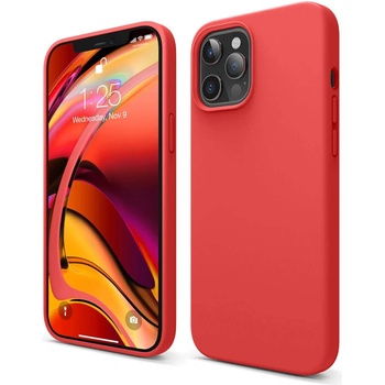 elago Soft Silicone Case - силиконов (TPU) калъф за iPhone 12 Pro Max (червен)
