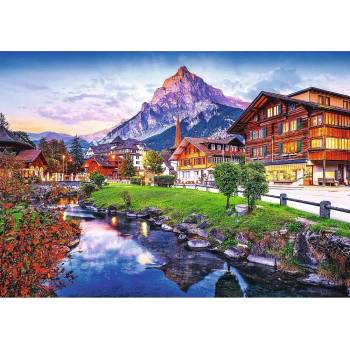 Trefl - Puzzle Premium Plus Photo Odyssey: Alpine town, Switzerland - 1 000 piese