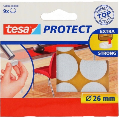 Tesa Ochranné podložky, proti poškriabaniu, 22 mm, Protect biela